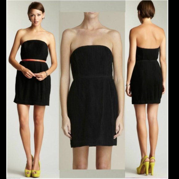 Adam Lippes Pleated Silk Chiffon Cocktail Dress - Picture 1 of 11